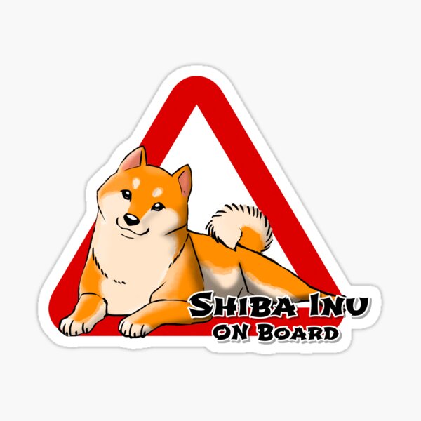 SHIBA INU A BORDO Pegatina