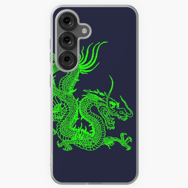 Item preview, Fluo Green Chinese Dragon - Navy designed and sold by EddieBalevo.