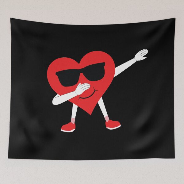 Item preview, V is for Valentine valentines day dabbing heart funny boys girls designed and sold by GraphicBit.
