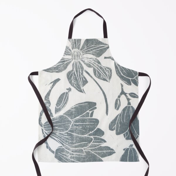 Item preview, grey flowers: linocut designed and sold by kosarandrea.