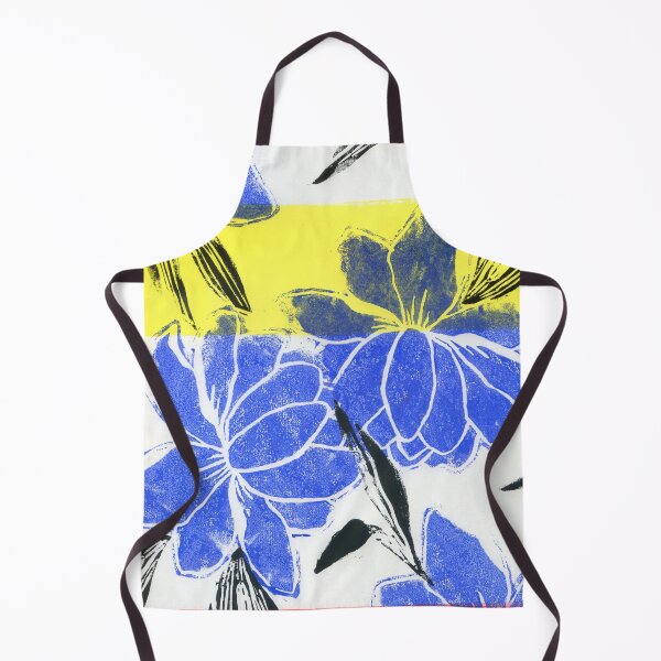 Item preview, peonies in colors of Mondrian: linoprint designed and sold by kosarandrea.