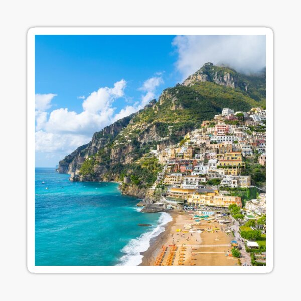 Positano Amalfi Italy Travel  #3579 2 x Heart Stickers 7.5 cm 