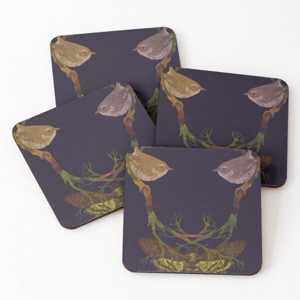 Item preview, Wrens and moth designed and sold by WildDot.