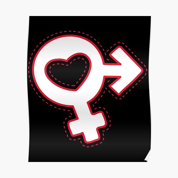 Love Male And Female Symbol Together Unicode Sex Symbols Poster For Sale By Gavinstar Redbubble