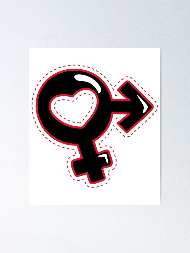 Love Male And Female Symbol Together Unicode Sex Symbols Poster By Gavinstar Redbubble