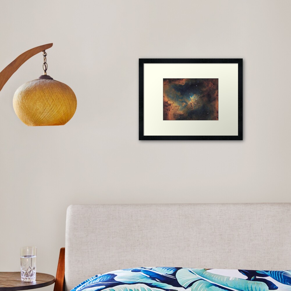 Melotte 15 - Hubble Palette Narrowband Framed Art Print