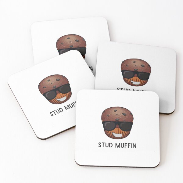 Item preview, Stud Muffin, Baking, Food Pun (white) designed and sold by GoodMoodFood.