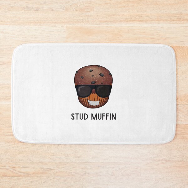 Item preview, Stud Muffin, Baking, Food Pun (white) designed and sold by GoodMoodFood.