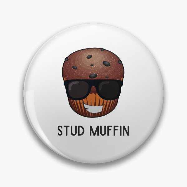 Item preview, Stud Muffin, Baking, Food Pun (white) designed and sold by GoodMoodFood.