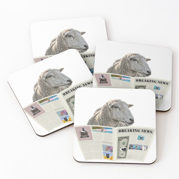 Item preview, Newspaper Breaking News Sheep - Typewriter Author Journalist designed and sold by Move-Art.