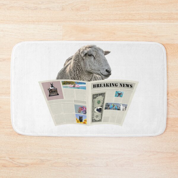 Item preview, Newspaper Breaking News Sheep - Typewriter Author Journalist designed and sold by Move-Art.
