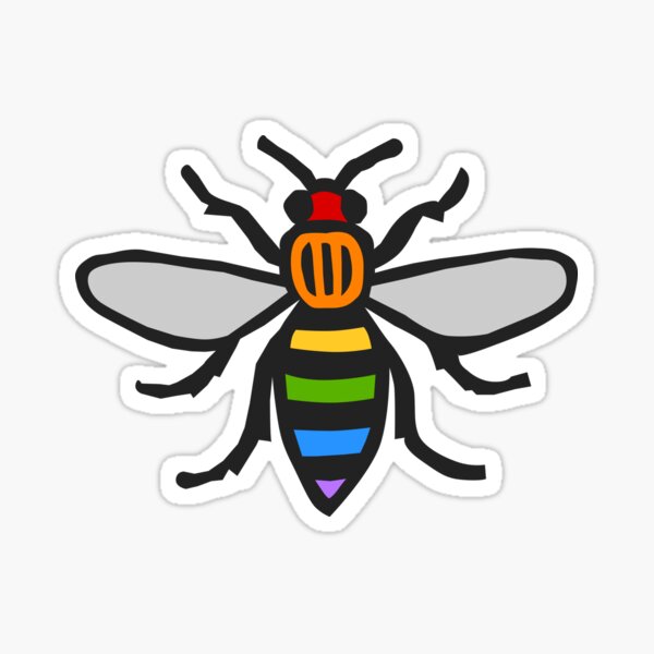 Manchester Bee Tribute Ribbon honeycomb Fade ORANGE car van window sticker