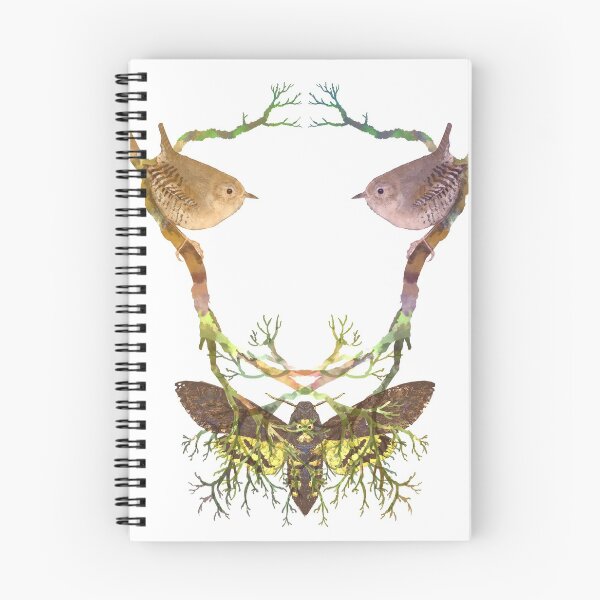 Item preview, Wrens with hawkmoth designed and sold by WildDot.
