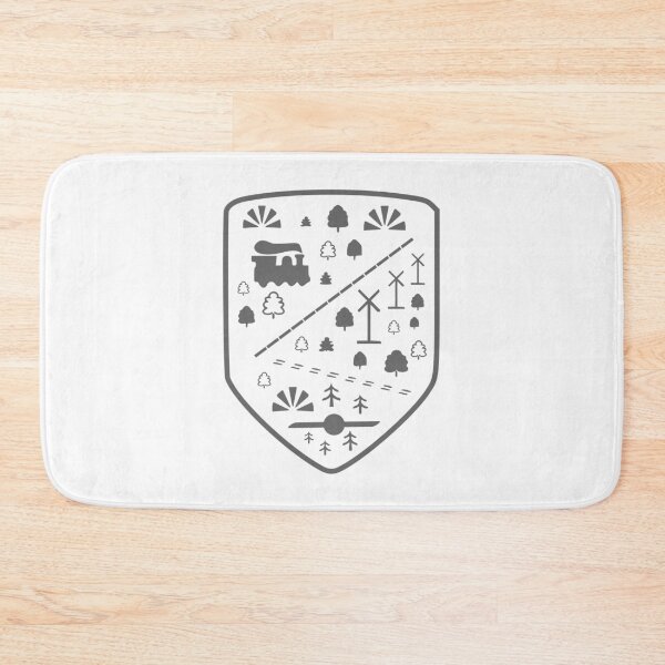 Item preview, Railway Track Map Shield designed and sold by TreacleMustard.