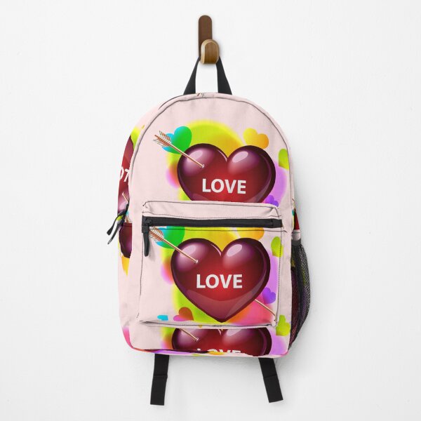 Item preview, Red valentine heart with arrow of the cupid and colorful hearts around designed and sold by mashmosh.