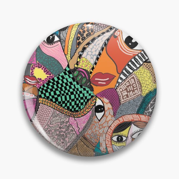 Item preview, Funky Abstraction Style Art Face designed and sold by Layla Art.