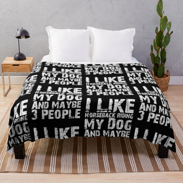 Item preview, I Like Horseback riding My Dog And Maybe Three People Funny Dog Lovers designed and sold by Akmloza.