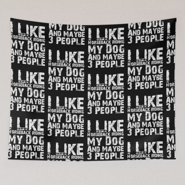 Item preview, I Like Horseback riding My Dog And Maybe Three People Funny Dog Lovers  designed and sold by Akmloza.