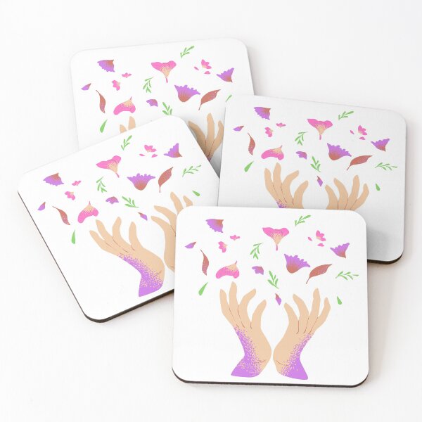 Item preview, Floral Petals flower pattern print - colorful floral design gifts (in white)  designed and sold by RebelliousRosee.