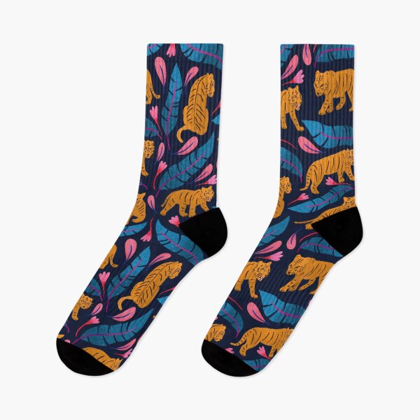 Item preview, Jungle Cats Navy and Pink designed and sold by RebeccaFlaherty.