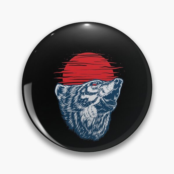Item preview, Howling Wolf Mystic Mist Red Moon designed and sold by aMortalArtist.