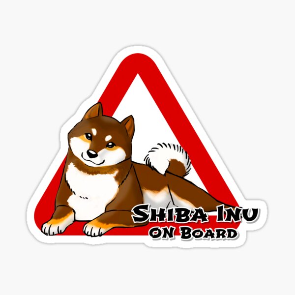 SHIBA INU A BORDO SESAME Pegatina