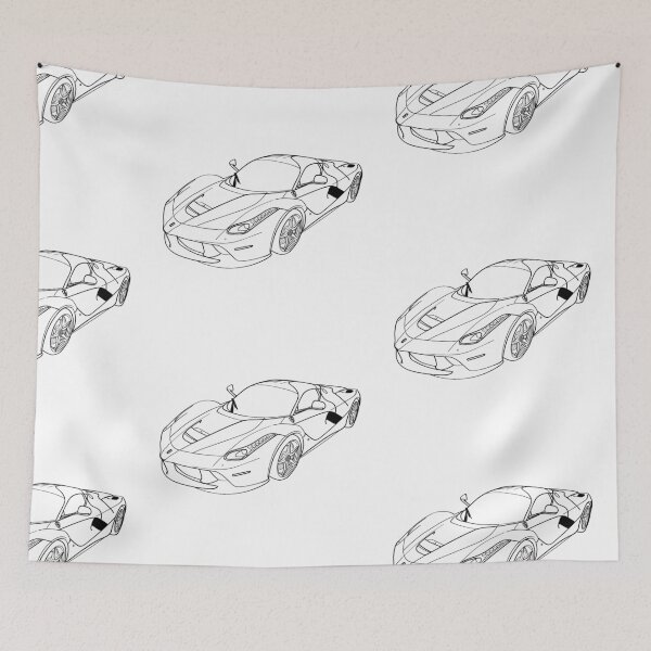 Item preview, La Ferrari Wireframe Drawing designed and sold by Auto-Prints.