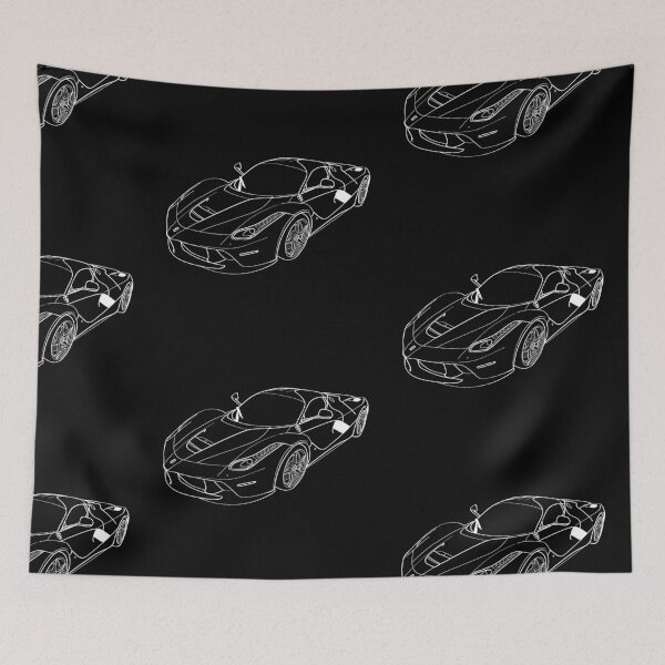 Item preview, La Ferrari Wireframe White Drawing designed and sold by Auto-Prints.