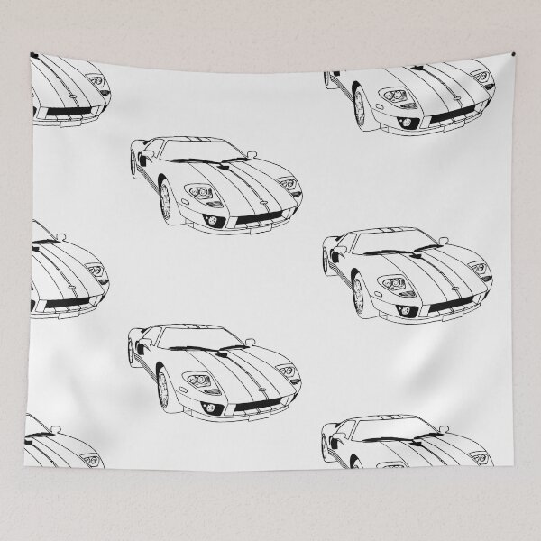 Item preview, GT 40 Wireframe Drawing designed and sold by Auto-Prints.