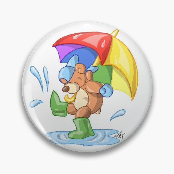 Item preview, Little teddy plays in the rain  designed and sold by Pittstop.