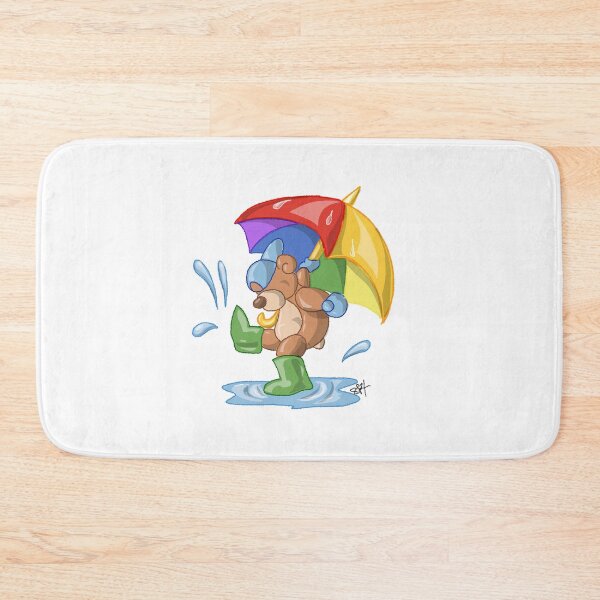 Item preview, Little teddy plays in the rain  designed and sold by Pittstop.