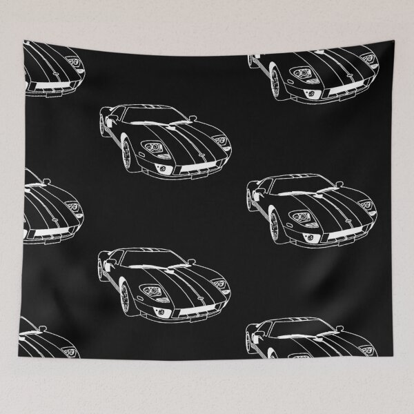 Item preview, GT 40 Wireframe White Drawing designed and sold by Auto-Prints.