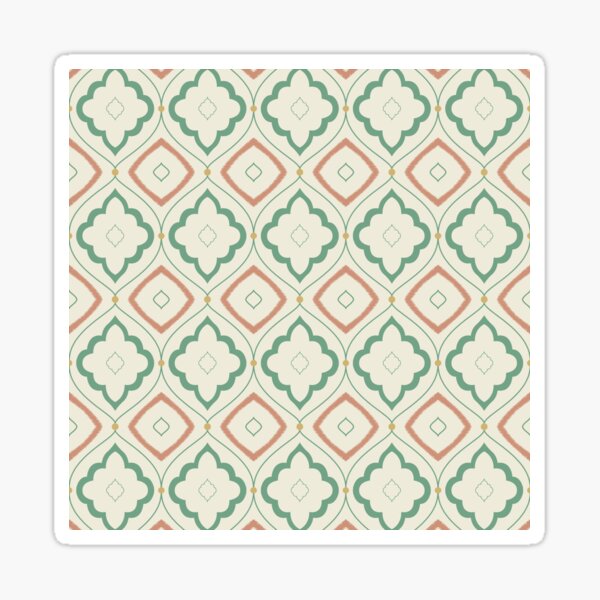 Item preview, Marden green orange chevron ikat designed and sold by RekhaArtGalaxy.