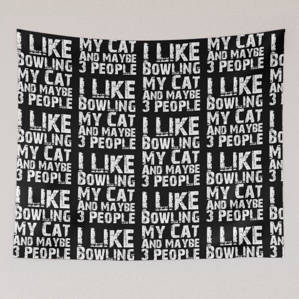 Item preview, I Like Bowling My Cat And Maybe Three People Funny Cat Lovers  designed and sold by Akmloza.