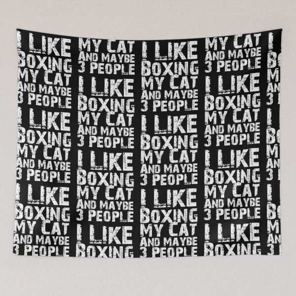 Item preview, I Like Boxing My Cat And Maybe Three People Funny Cat Lovers  designed and sold by Akmloza.