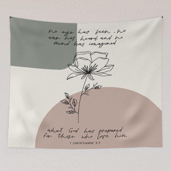 Item preview, line drawn flower with bible verse encouragement designed and sold by emilyjlettering.