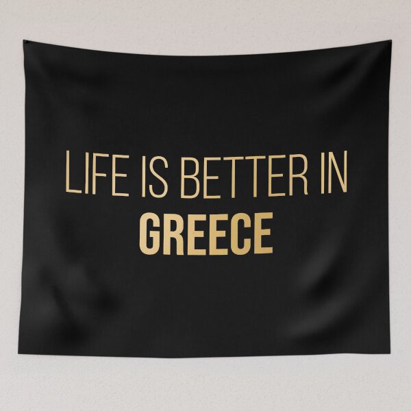 Item preview, Life is better in Greece in Gold designed and sold by XCIV.