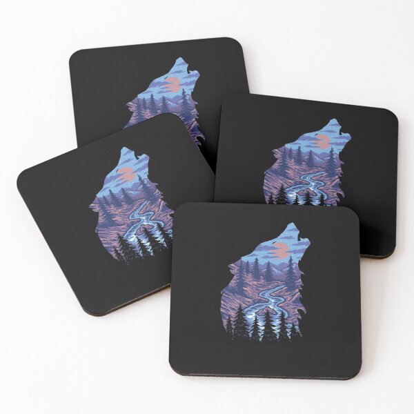 Item preview, Howling Wolf With Mystic River Canyons designed and sold by aMortalArtist.