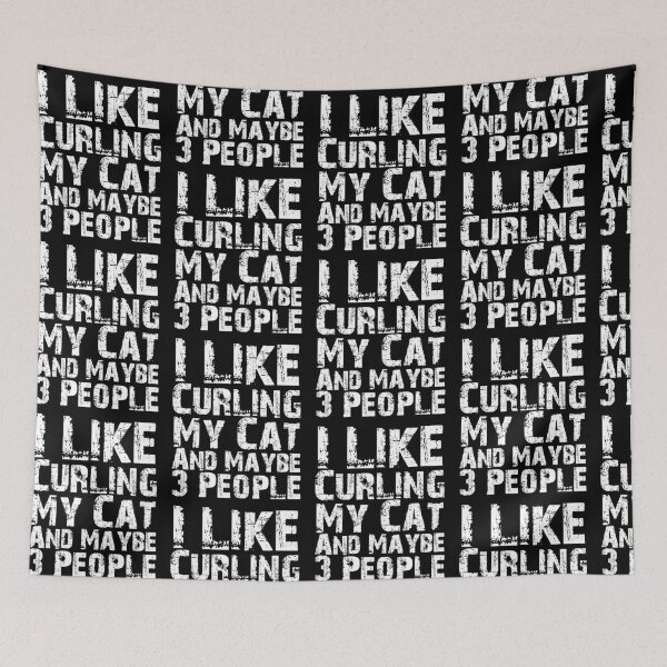 Item preview, I Like Curling My Cat And Maybe Three People Funny Cat Lovers  designed and sold by Akmloza.