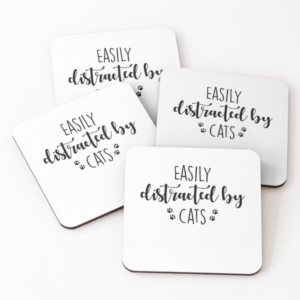 Item preview,  Easily distracted by cats designed and sold by Think-Kitten.
