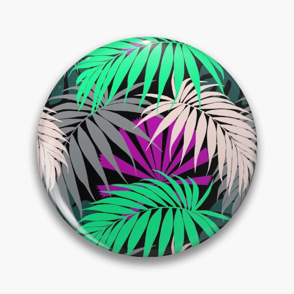 Item preview, Tropicaleaves Palm Monstera in Grey, Greens and Pinks designed and sold by TropicalFronds.