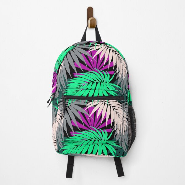 Item preview, Tropicaleaves Palm Monstera in Grey, Greens and Pinks designed and sold by TropicalFronds.