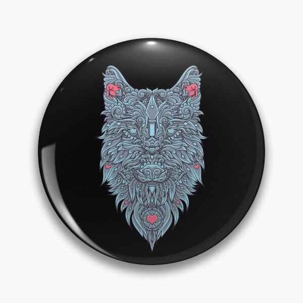 Item preview, Majestic wolf of and Hellenistic flowers designed and sold by aMortalArtist.