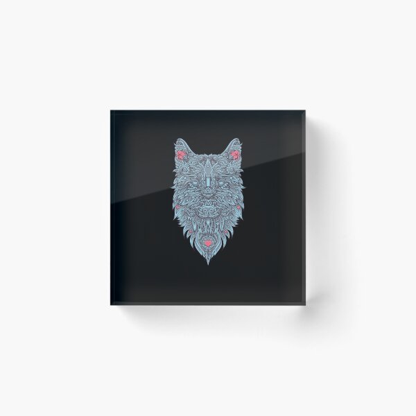 Item preview, Majestic wolf of and Hellenistic flowers designed and sold by aMortalArtist.