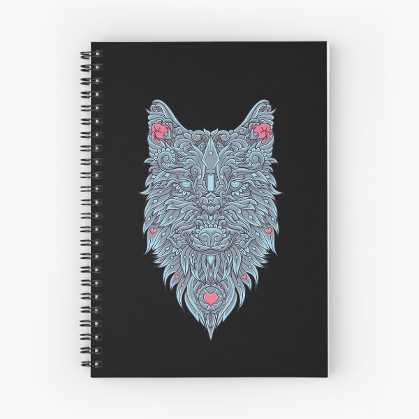 Item preview, Majestic wolf of and Hellenistic flowers designed and sold by aMortalArtist.