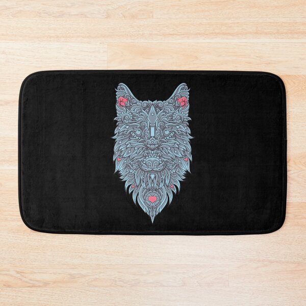 Item preview, Majestic wolf of and Hellenistic flowers designed and sold by aMortalArtist.