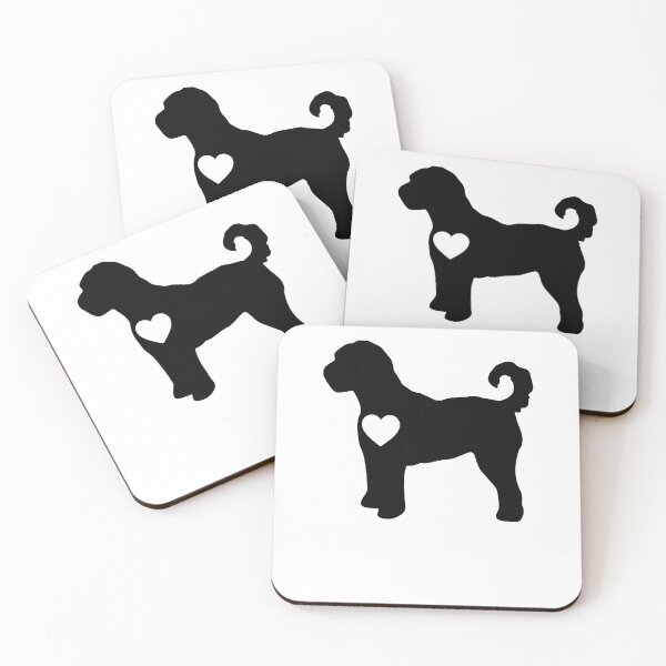Item preview, labradoodle dog lover labradoodle silhouette valentines day designed and sold by alaechamlal.