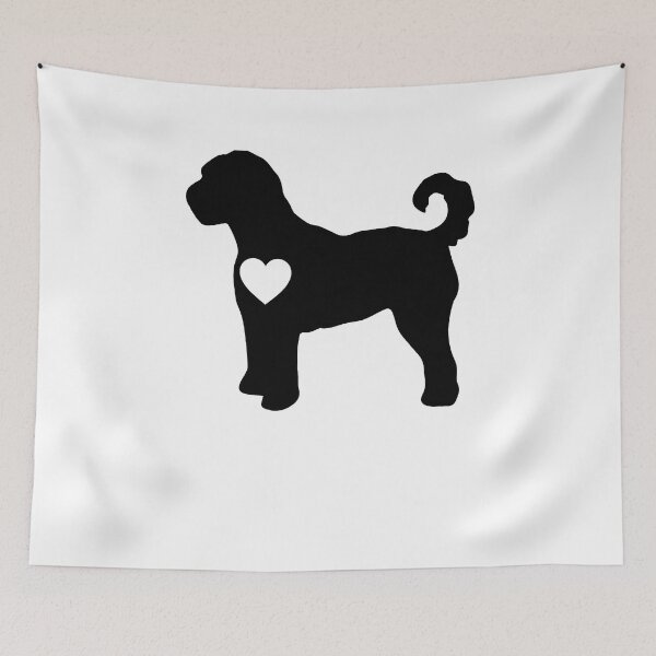 Item preview, labradoodle dog lover labradoodle silhouette valentines day designed and sold by alaechamlal.