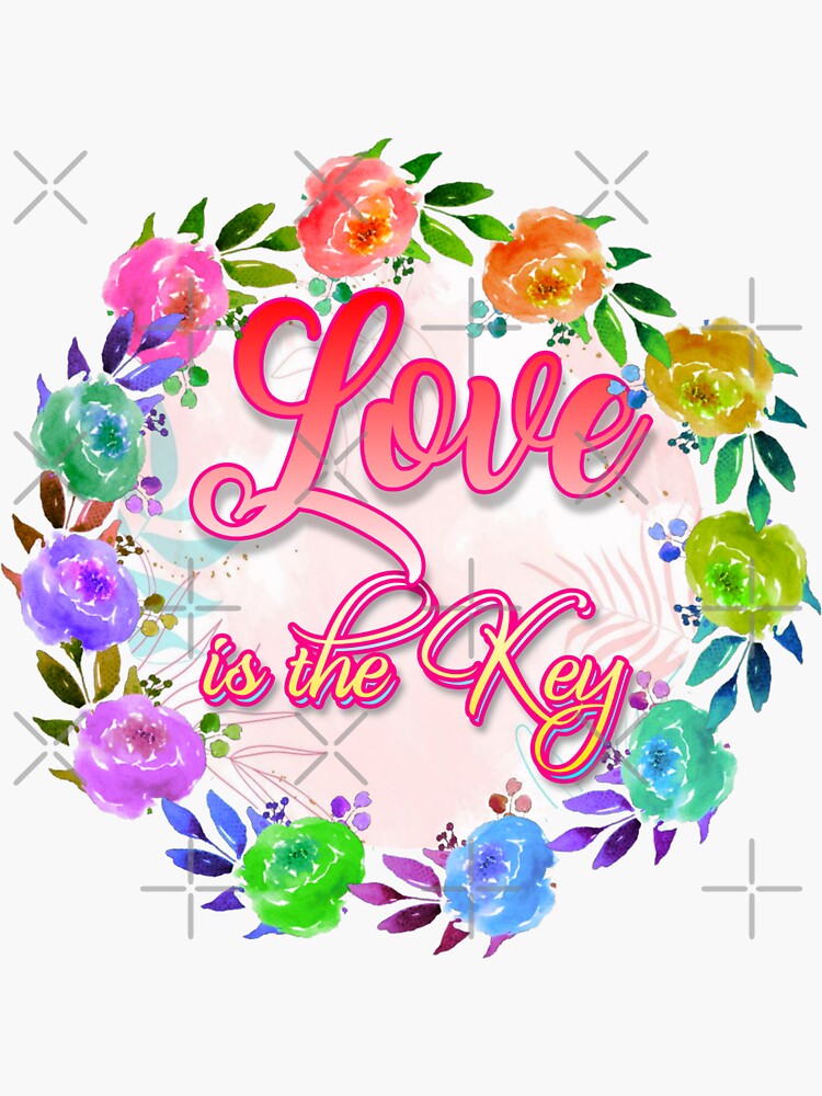 "Love is the Key" Sticker for Sale by Leshem17 | Redbubble