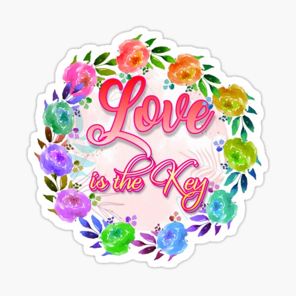 "Love is the Key" Sticker by Leshem17 | Redbubble